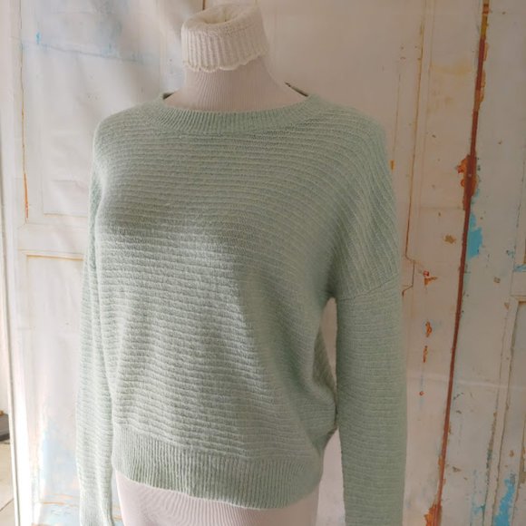 NWT Vero Moda soft textured crew neck long sleeve sweater/size s/minty green - Picture 4 of 10